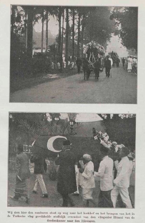 Cevat Hüsni Bey Cenaze Merasim Korteji Ayyıldızlı Bayrak