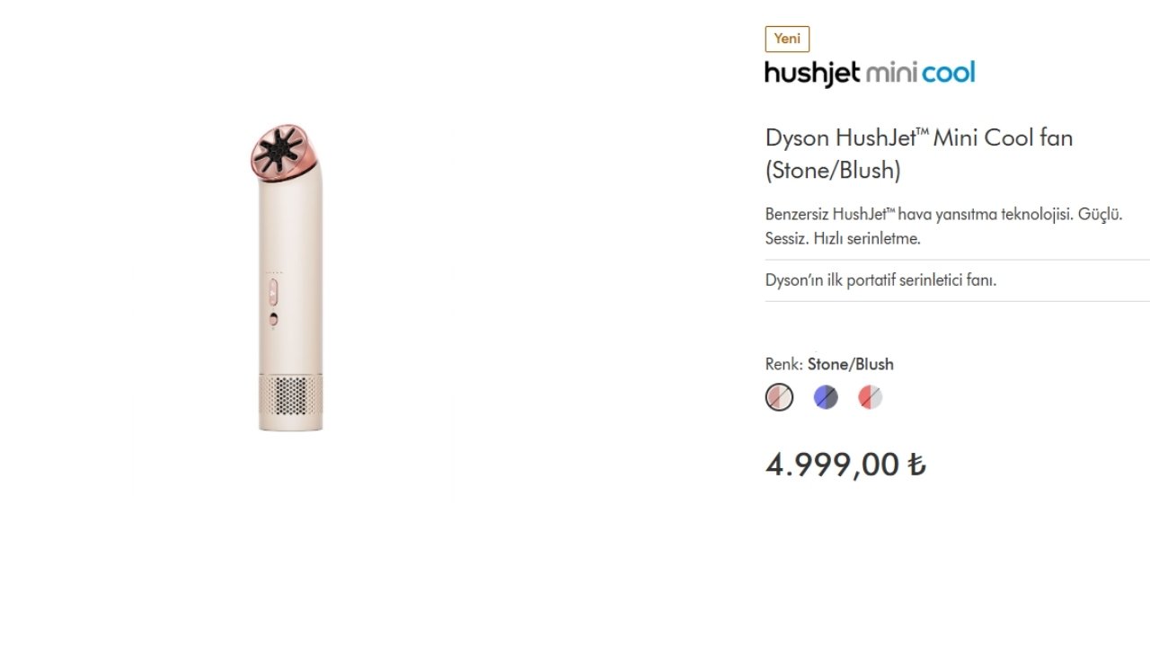 Dyson Hushjet Mini Cool Türkiye Fiyatı Ve Özellikleri