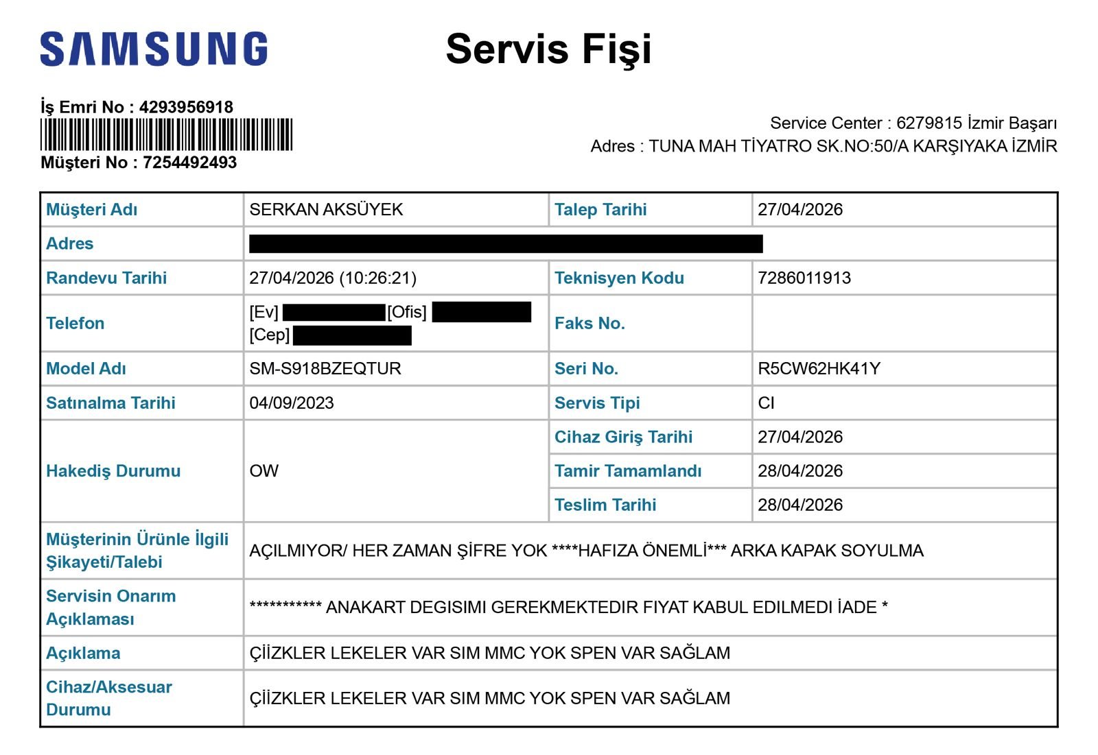 Samsung Servis