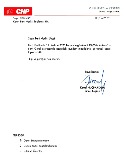 Chp De Pm Toplaniyor Kilicdaroglu Yazi Gonderdi
