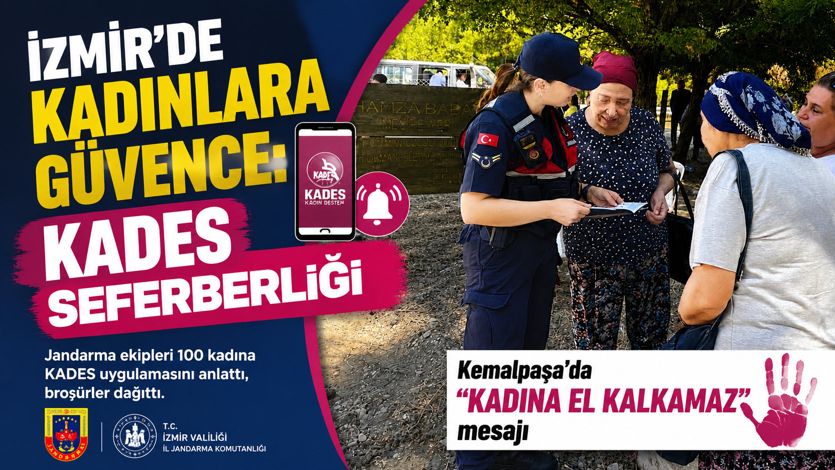Kemalpaşa’da 100 kadına KADES anlatıldı