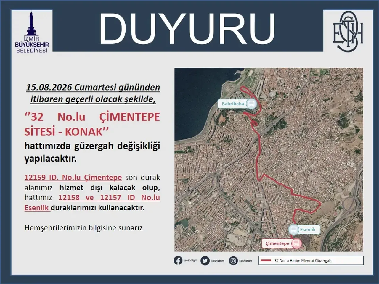 Eshottan Izmire Ulasim Duyurusu 15 Agustos Ta Basliyor 3