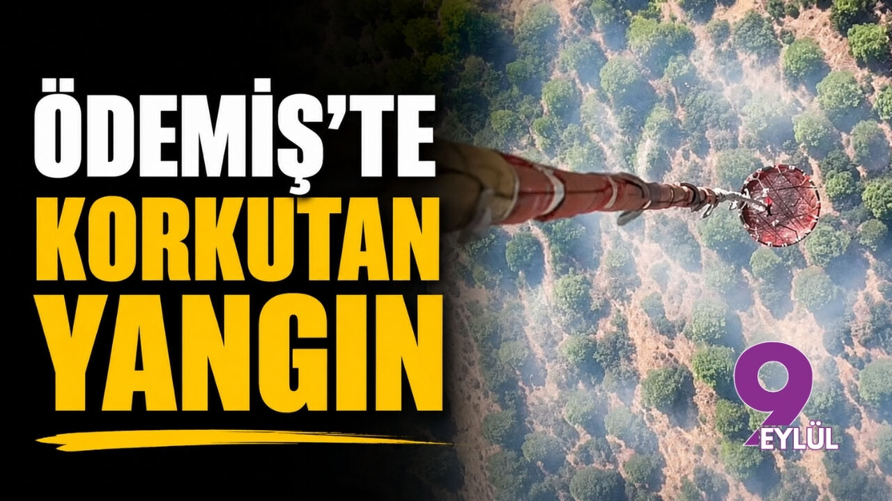 Ödemiş'te korkutan yangın