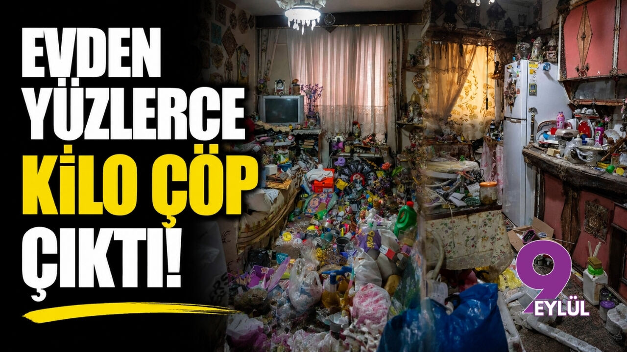 Bornova'da evden yüzlerce kilo çöp çıktı!