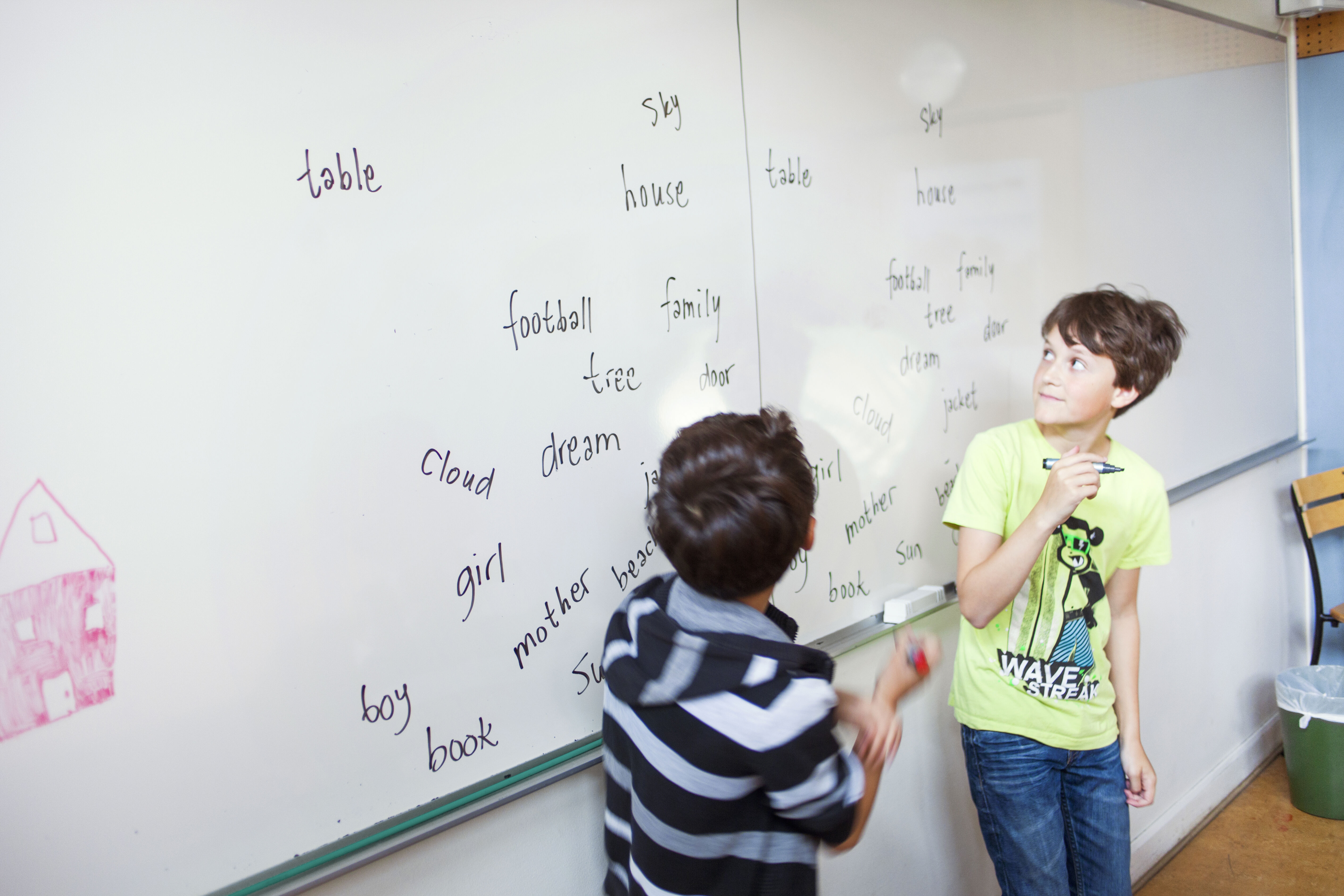 Two Students Doing A Language Lesson On Whiteboard 2026 03 09 22 26 14 Utc
