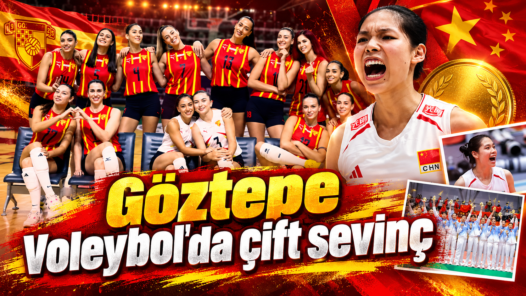 Göztepe Voleybol'da çift sevinç