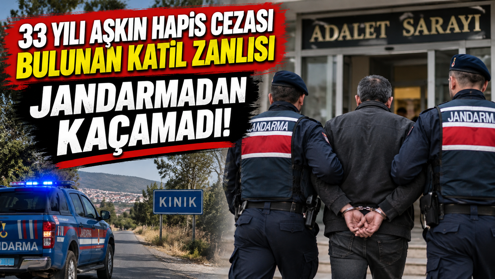 33 yılı aşkın hapis cezası bulunan katil zanlısı jandarmadan kaçamadı!