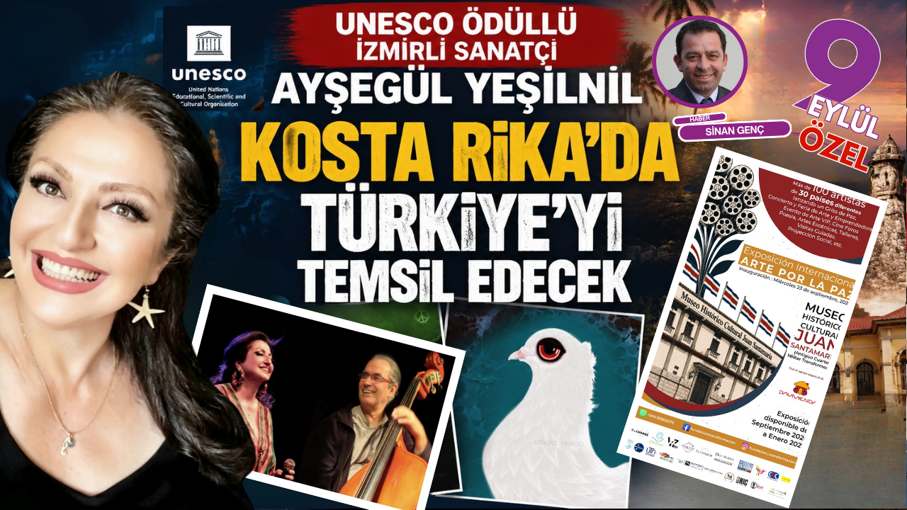 İzmirli UNESCO ödüllü sanatçı Ayşegül Yeşilnil’den dünya barışına sanat köprüsü