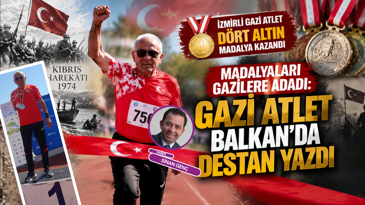 Gazi atletin madalyaları Gaziler Günü armağanı oldu: İzmirli Abdullah Ünay Balkan’da tarih yazdı
