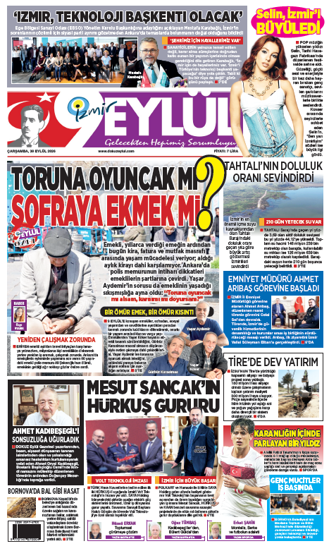 Dokuz Eylül Gazetesi 30.09.2026 Manşeti