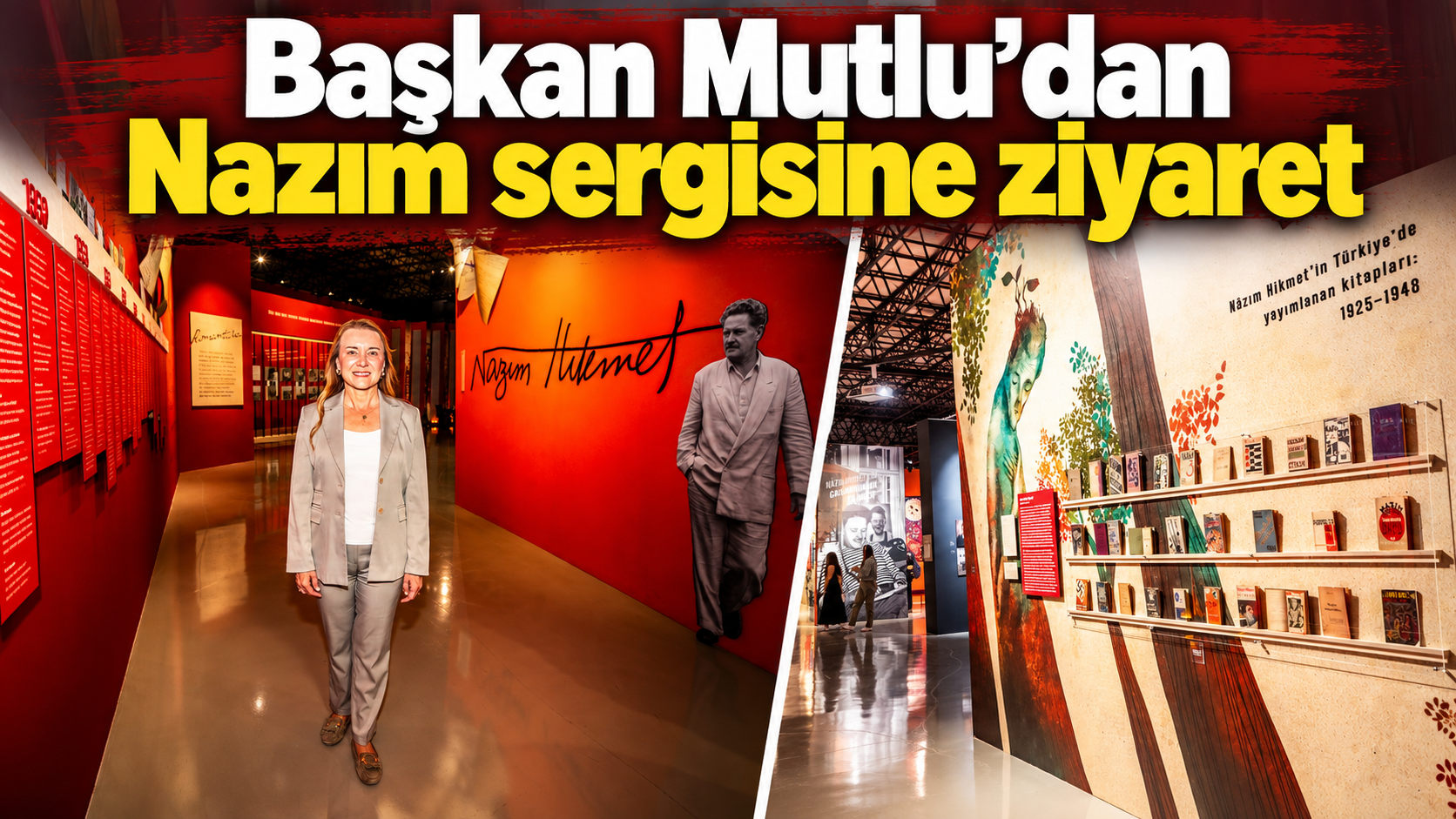 Başkan Mutlu'dan Nazım sergisine ziyaret