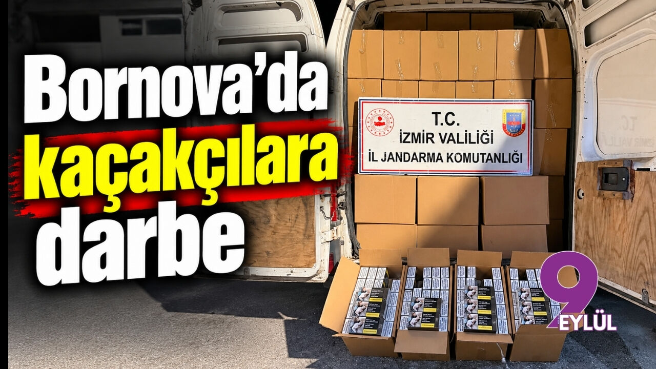 Bornova'da kaçakçılara darbe: Durdurulan minibüsten milyonlarca makaron çıktı