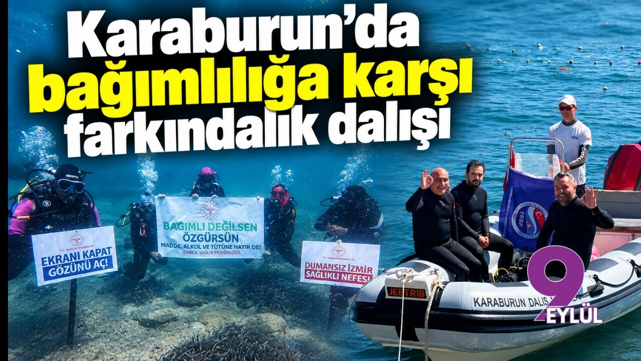 Karaburun'da bağımlılığa karşı farkındalık dalışı