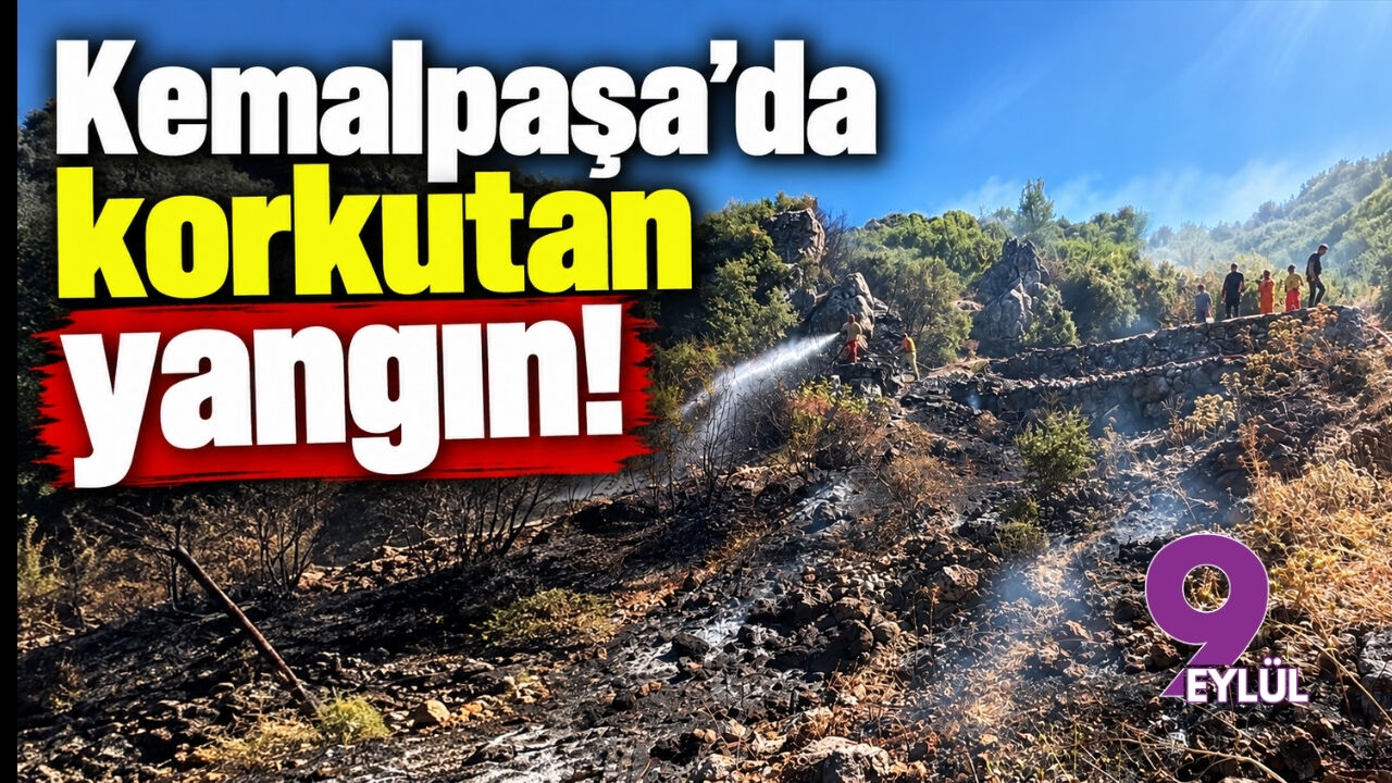 Kemalpaşa'da korkutan yangın!