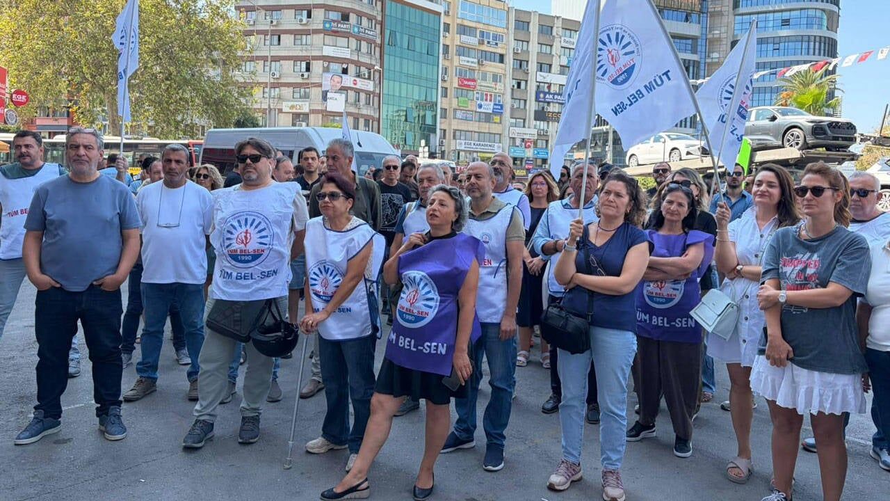 İzmir’de işçilerden hak eylemi