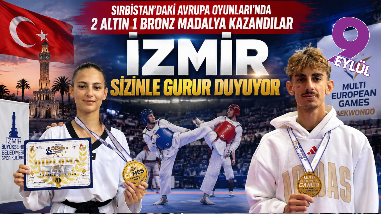İzmirli taekwondoculardan Avrupa’da madalya yağmuru