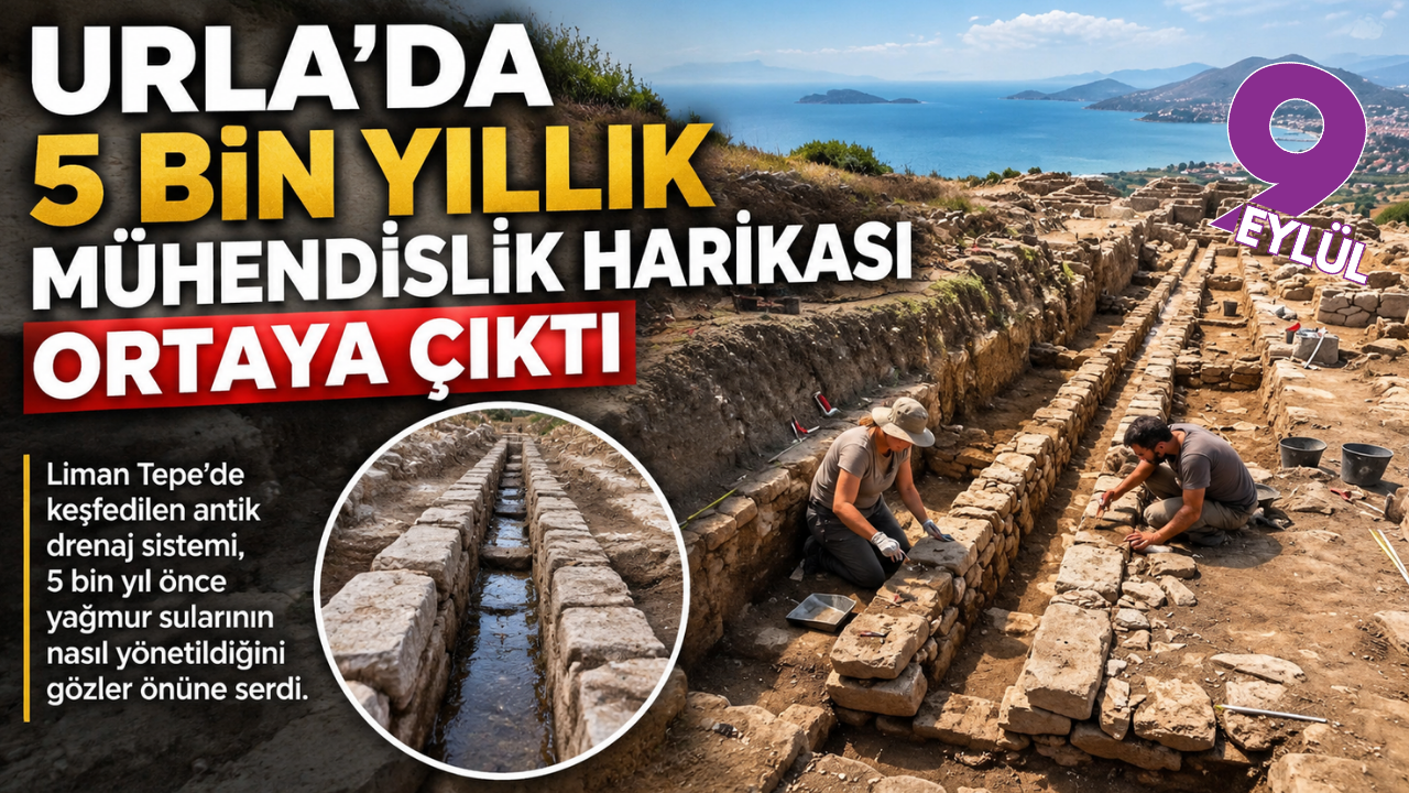 Urla Liman Tepe’de 5 bin yıllık mühendislik harikası: Antik drenaj sistemi bulundu