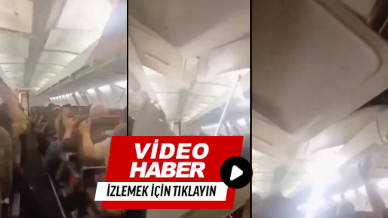 Uçakta can pazarı: Tavan çöktü