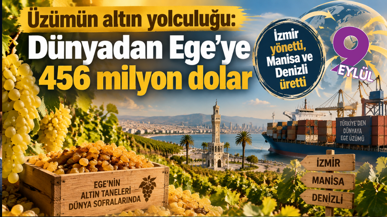 İzmir’den dünyaya uzanan üzüm ekonomisi: Ege bağlarından 456 milyon dolarlık ihracat