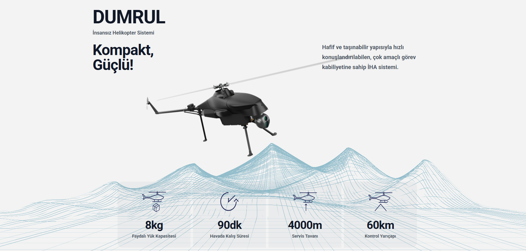 Mini Helikopter Dumrul Teknik Özellikleri (3)