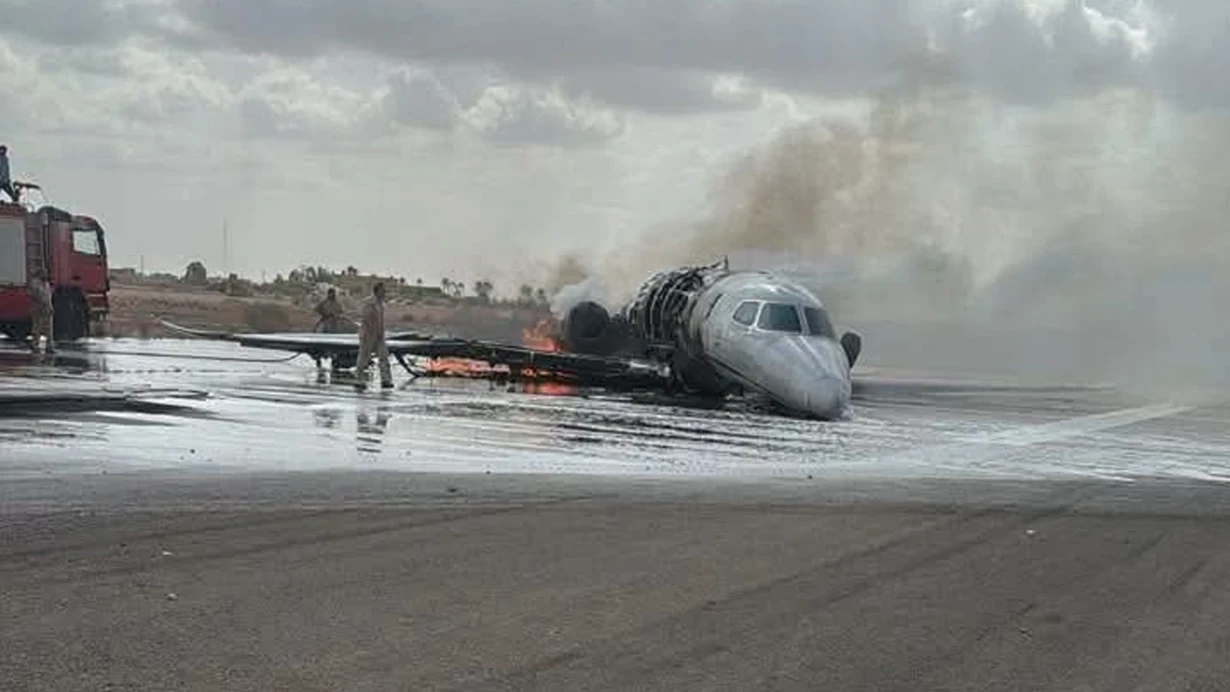 Hamdi Akın’ın özel jeti Libya’da pistten çıktı: İniş sırasında alev aldı!