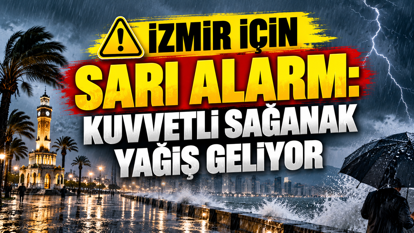 İzmir için sarı alarm: Kuvvetli sağanak yağış geliyor