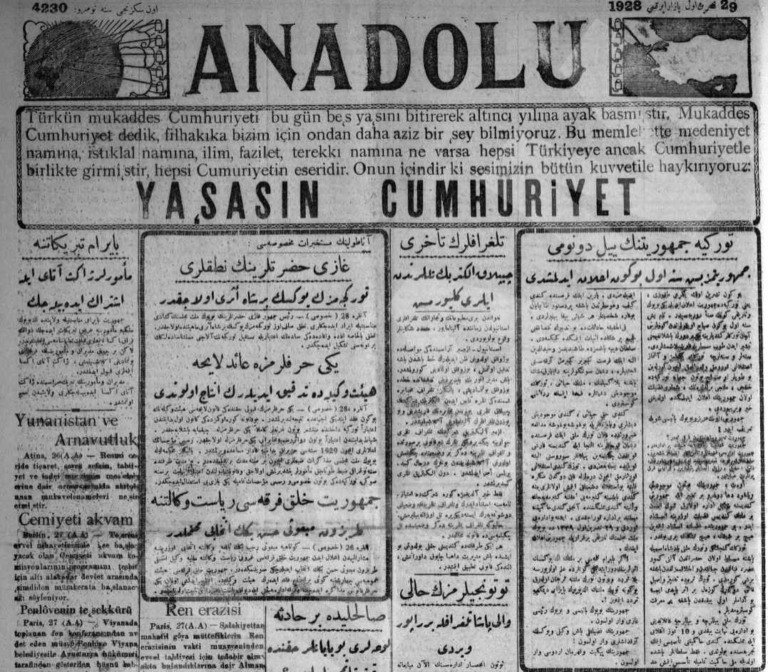1928 29 Ekim 1928 Anadolu 1698742998