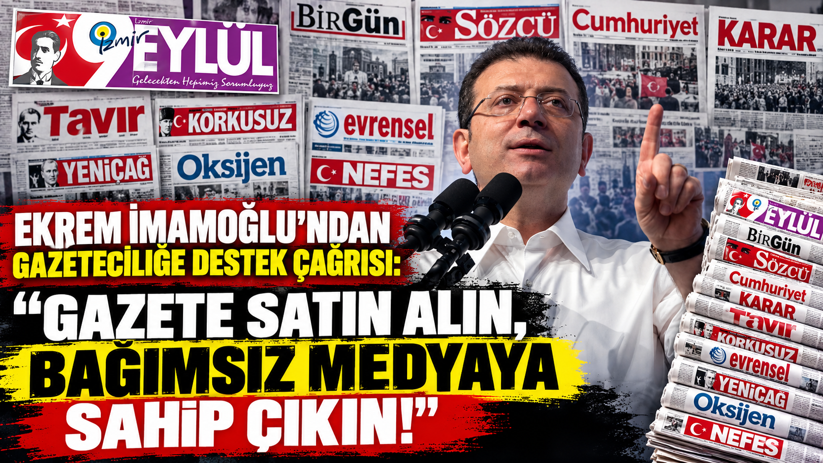 Ekrem İmamoğlu'ndan gazeteciliğe destek çağrısı