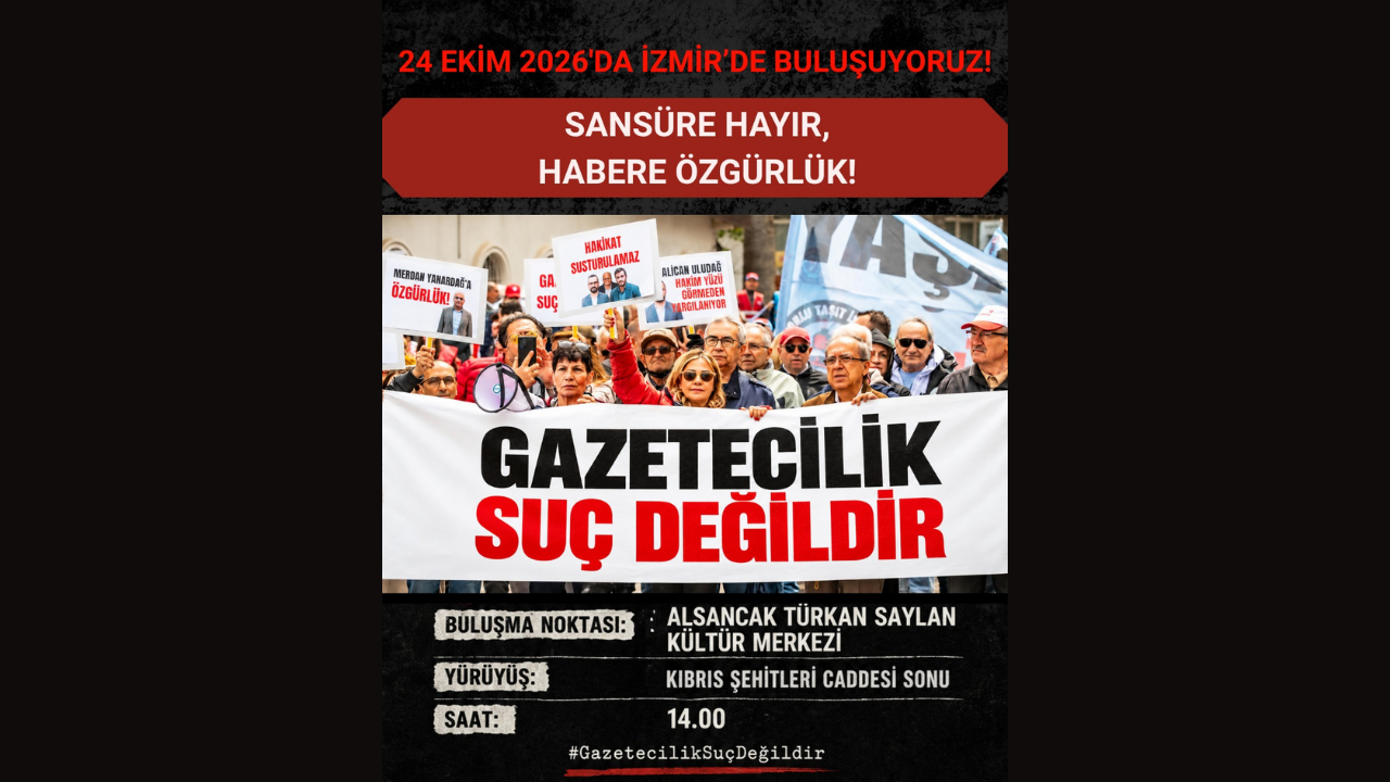İzmir'de basın meslek örgütlerinden 'Sansüre hayır, habere özgürlük' yürüyüşü!