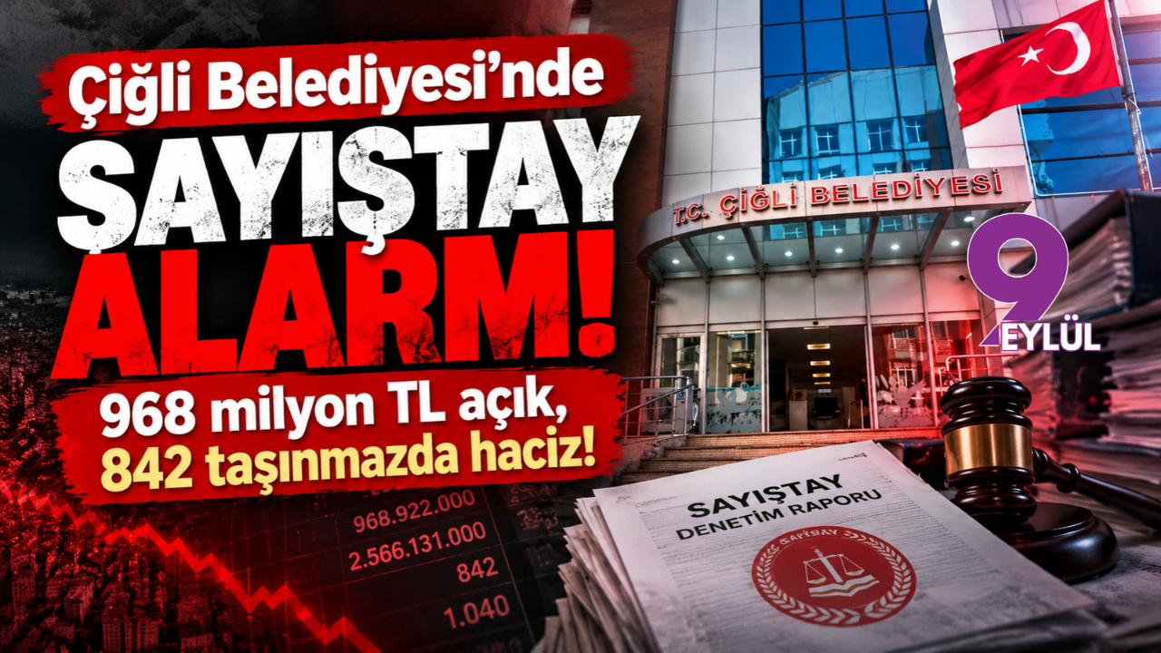 Çiğli Belediyesi’nde Sayıştay alarmı: 968 milyon TL açık, 842 taşınmazda haciz!