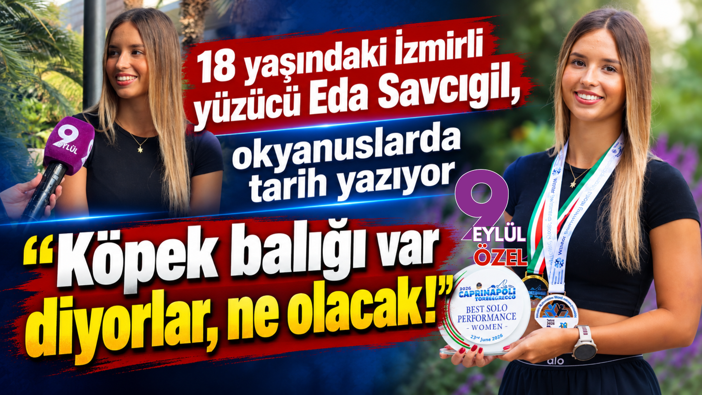 18 yaşındaki İzmirli yüzücü Eda Savcıgil, okyanuslarda tarih yazıyor: 'Köpek balığı var diyorlar, ne olacak!'