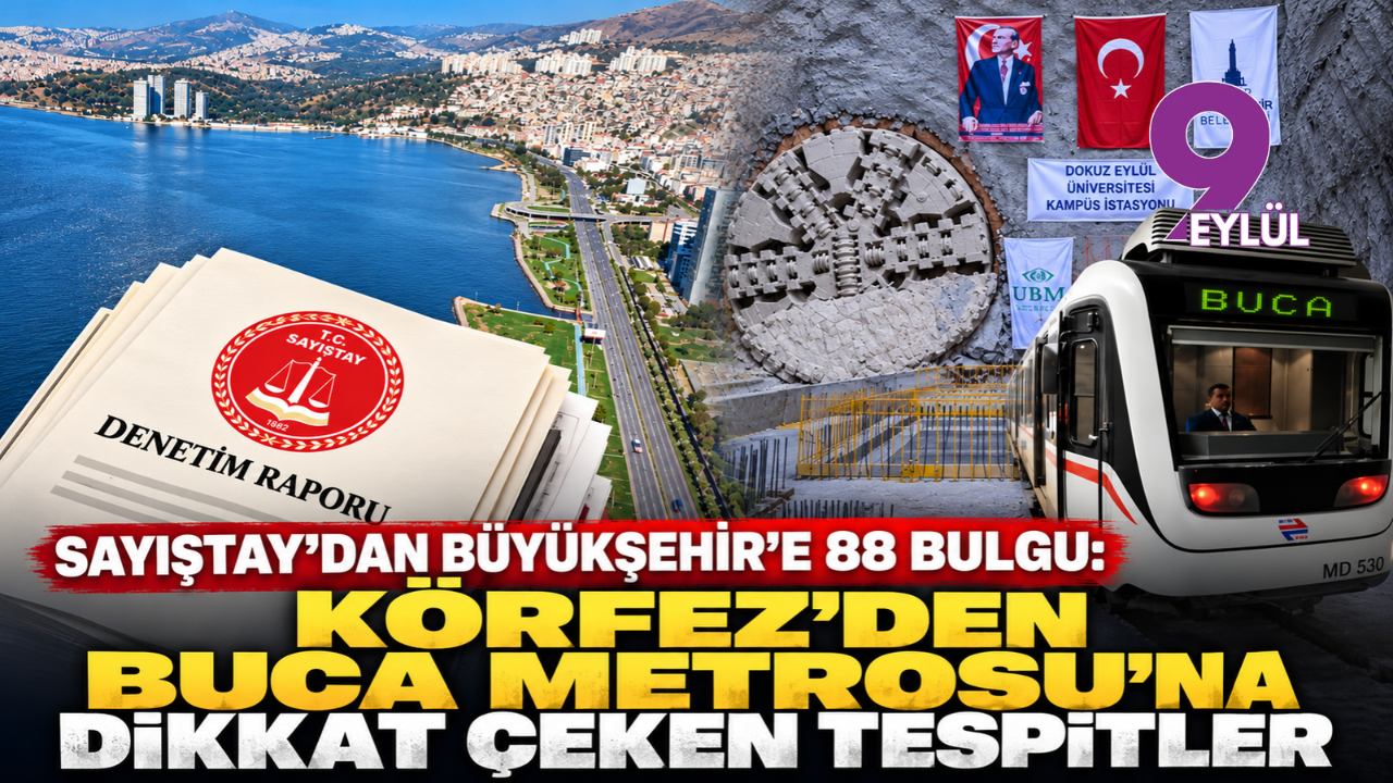 Sayıştay’dan İzmir Büyükşehir Belediyesi’ne 88 bulgu: Körfez’den Buca Metrosu’na dikkat çeken tespitler
