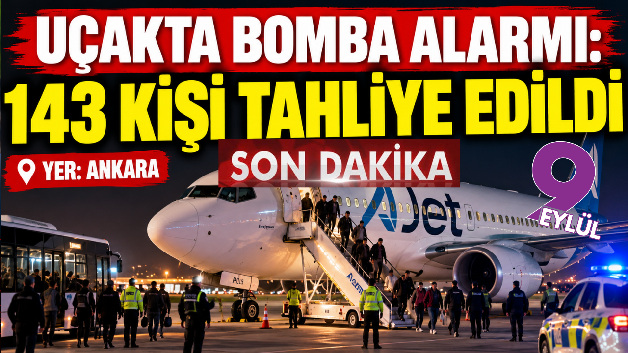 Uçakta bomba alarmı: 143 kişi tahliye edildi