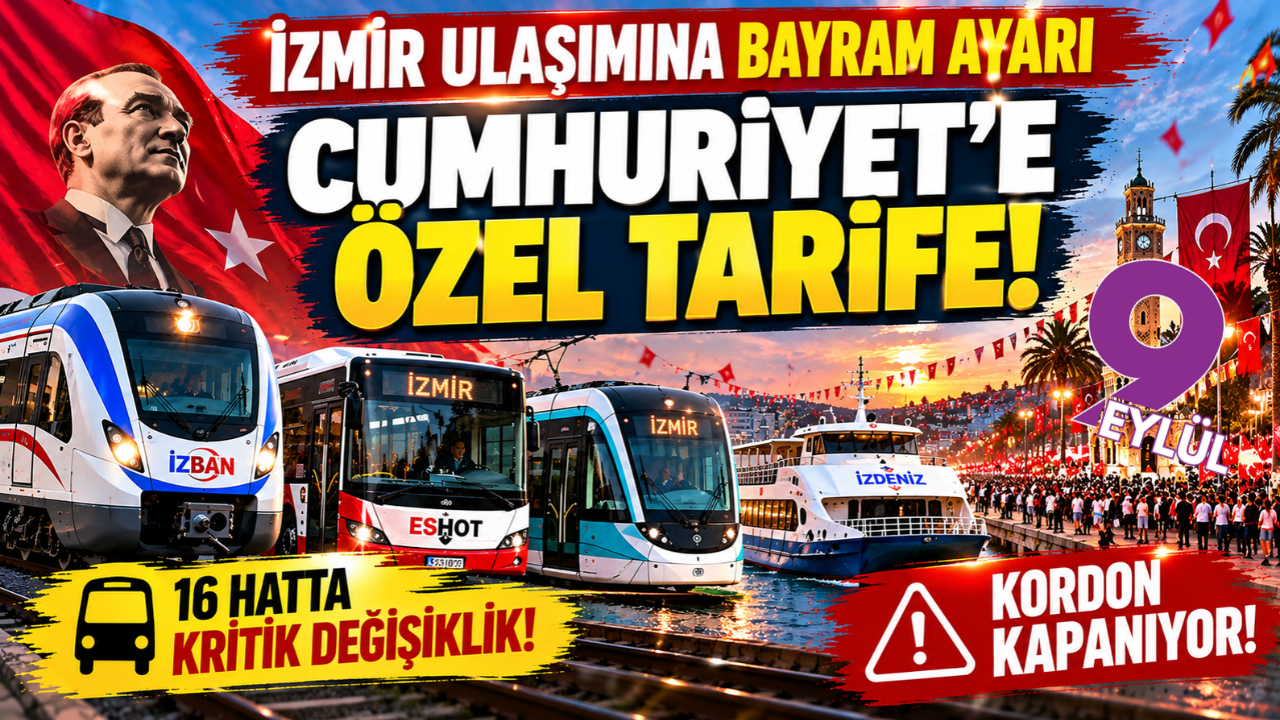 İzmirliler dikkat! 29 Ekim'de 16 otobüsün güzergâhı değişiyor, Kordon kapanıyor