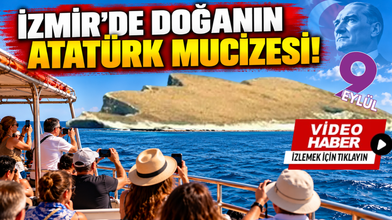 İzmir'de doğanın Atatürk mucizesi! Foça'daki adanın sırrı görenleri şaşırtıyor