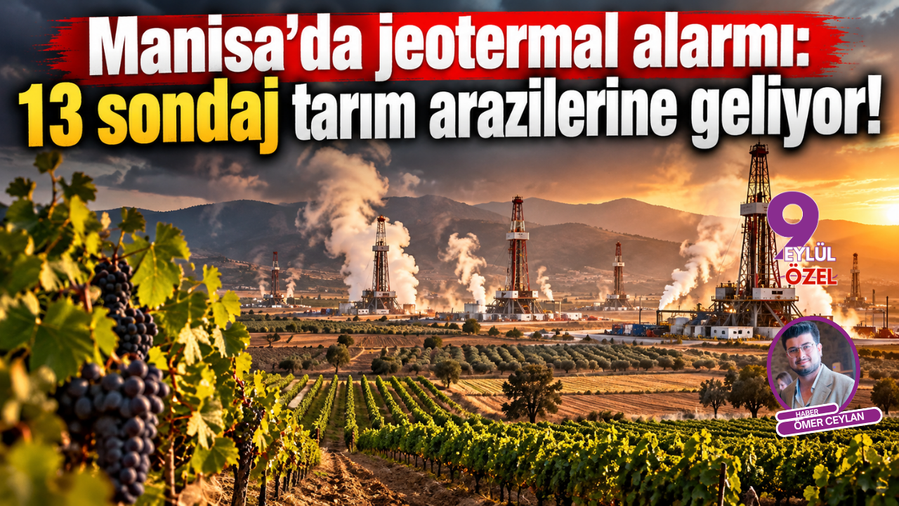 Manisa’da jeotermal alarmı: 13 sondaj tarım arazilerine geliyor!