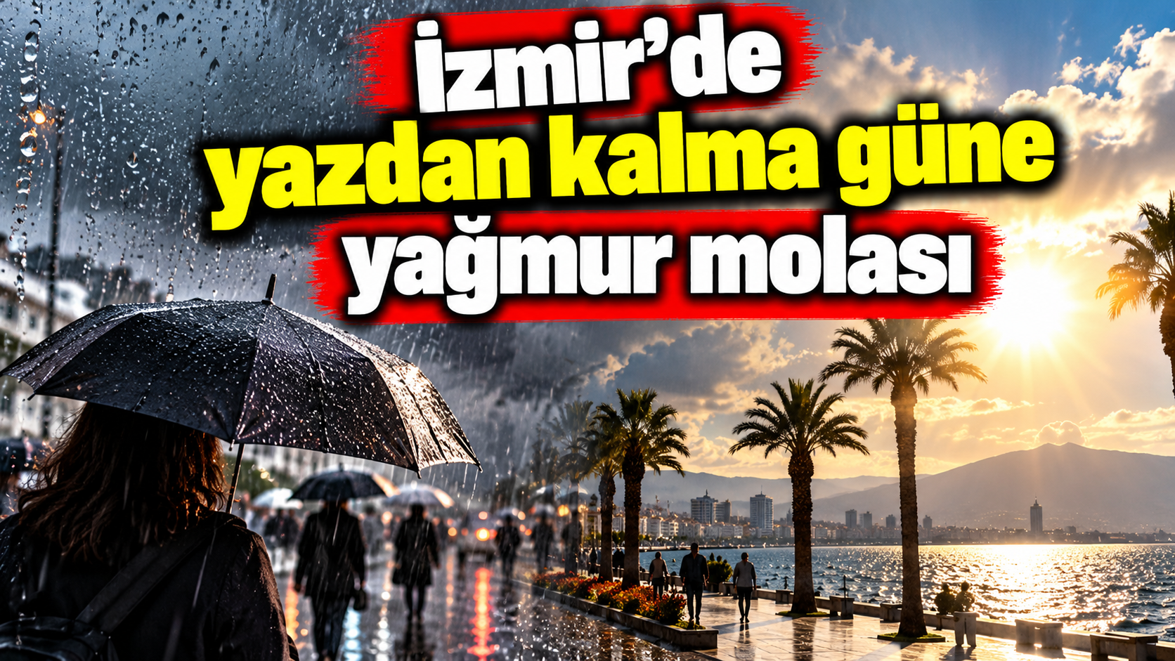 İzmir'de güneşe aldanmayın! Yağmur kapıda