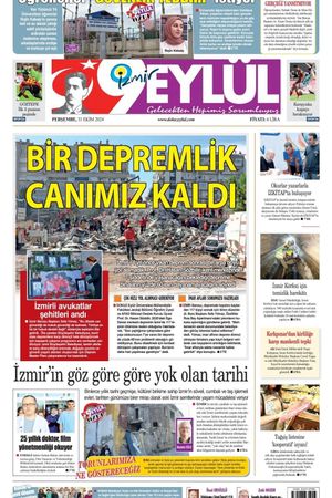 31.10.2024 Gazete 9 Eylül Manşeti