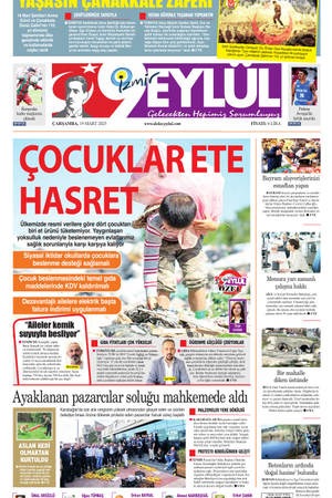 19.03.2025 Gazete 9 Eylül Manşeti