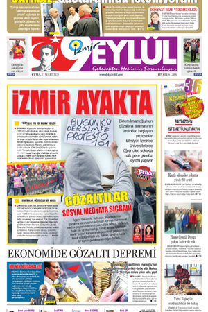 21.03.2025 Gazete 9 Eylül Manşeti