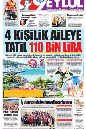 29.05.2025 Gazete 9 Eylül Manşeti