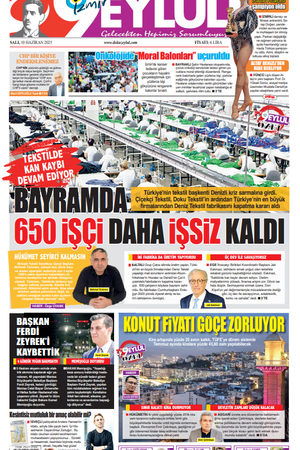 10.06.2025 Gazete 9 Eylül Manşeti
