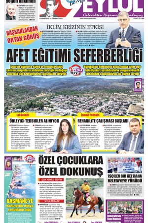 19.07.2025 Gazete 9 Eylül Manşeti