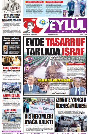 31.07.2025 Gazete 9 Eylül Manşeti