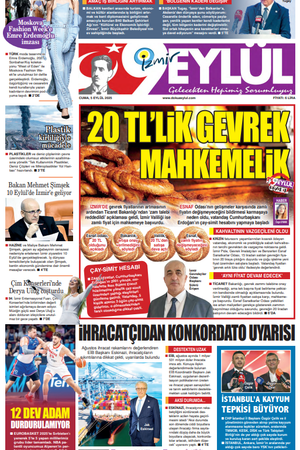 5.09.2025 Gazete 9 Eylül Manşeti