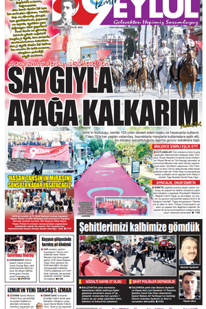10.09.2025 Gazete 9 Eylül Manşeti