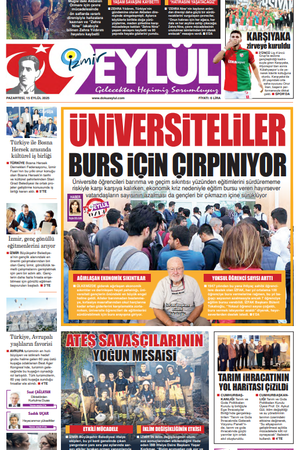 15.09.2025 Gazete 9 Eylül Manşeti