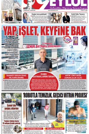 4.10.2025 Gazete 9 Eylül Manşeti