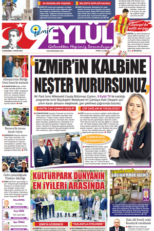 8.10.2025 Gazete 9 Eylül Manşeti