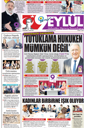 9.10.2025 Gazete 9 Eylül Manşeti